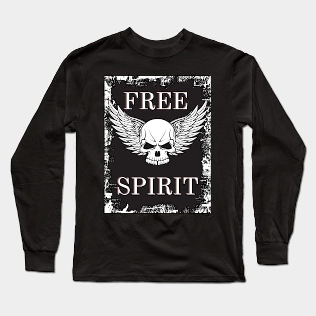 Free spirit skull Long Sleeve T-Shirt by Seasonmeover